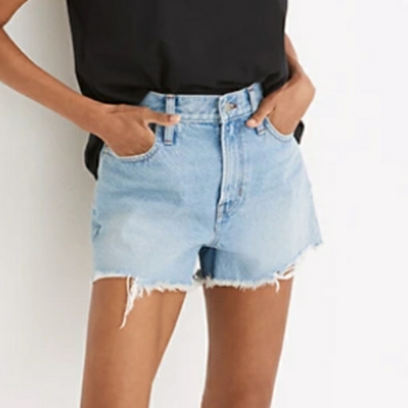 Madewell The Perfect Jean Shorts Size 27 High Rise Denim Cut Off - Picture 5 of 5